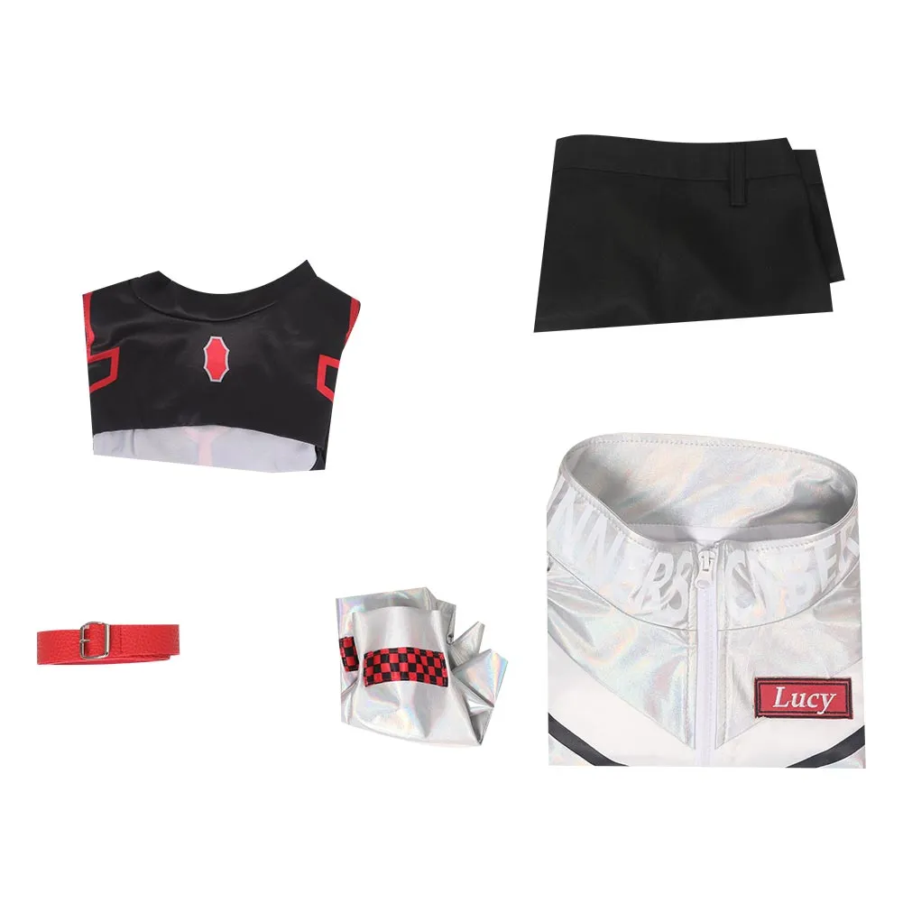 Cyberpunk Edgerunner Lucy Racing Jacket  Cosplay Costume Fancy Outfit Halloween Carnival Suit