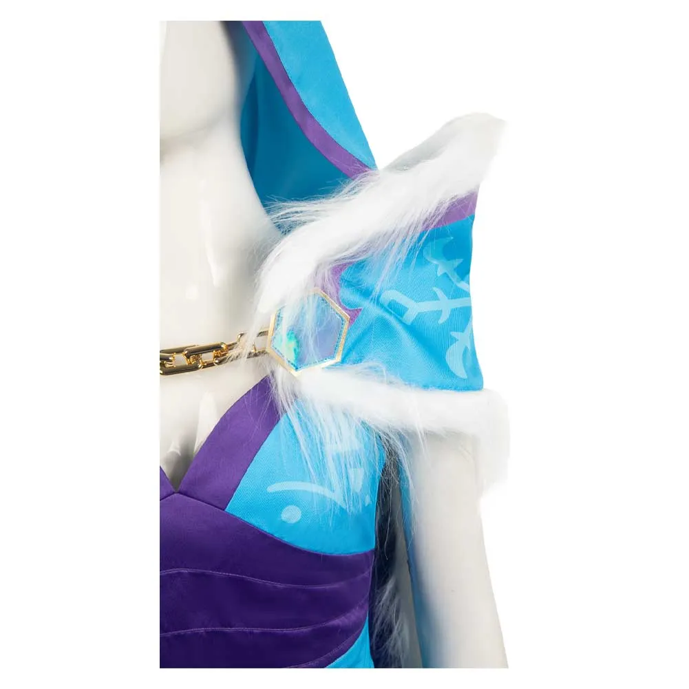 Dota 2 Crystal Maiden Game Chracter Blue Suit Cosplay Costume Outfits Halloween Carnival Suit