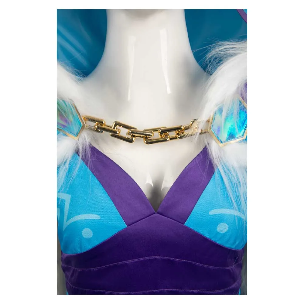 Dota 2 Crystal Maiden Game Chracter Blue Suit Cosplay Costume Outfits Halloween Carnival Suit