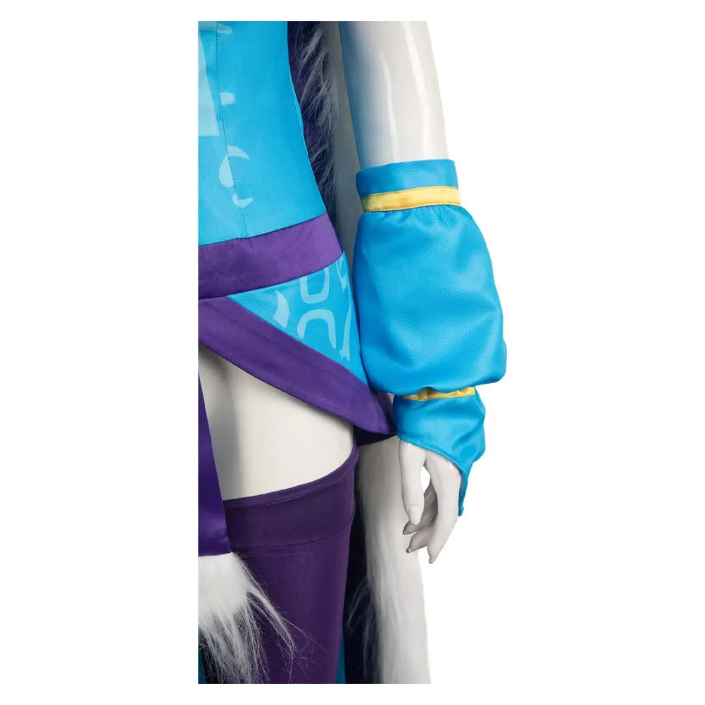 Dota 2 Crystal Maiden Game Chracter Blue Suit Cosplay Costume Outfits Halloween Carnival Suit