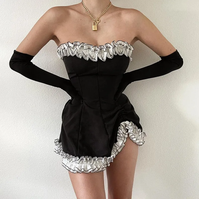 Fashion dress   hand sleeves KF82003