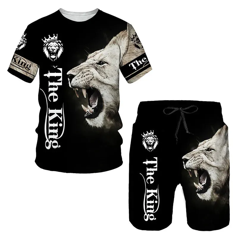 Ferocious Lion Summer Tracksuit Set