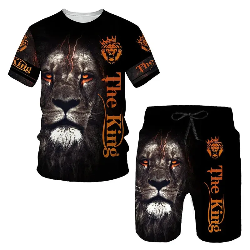 Ferocious Lion Summer Tracksuit Set
