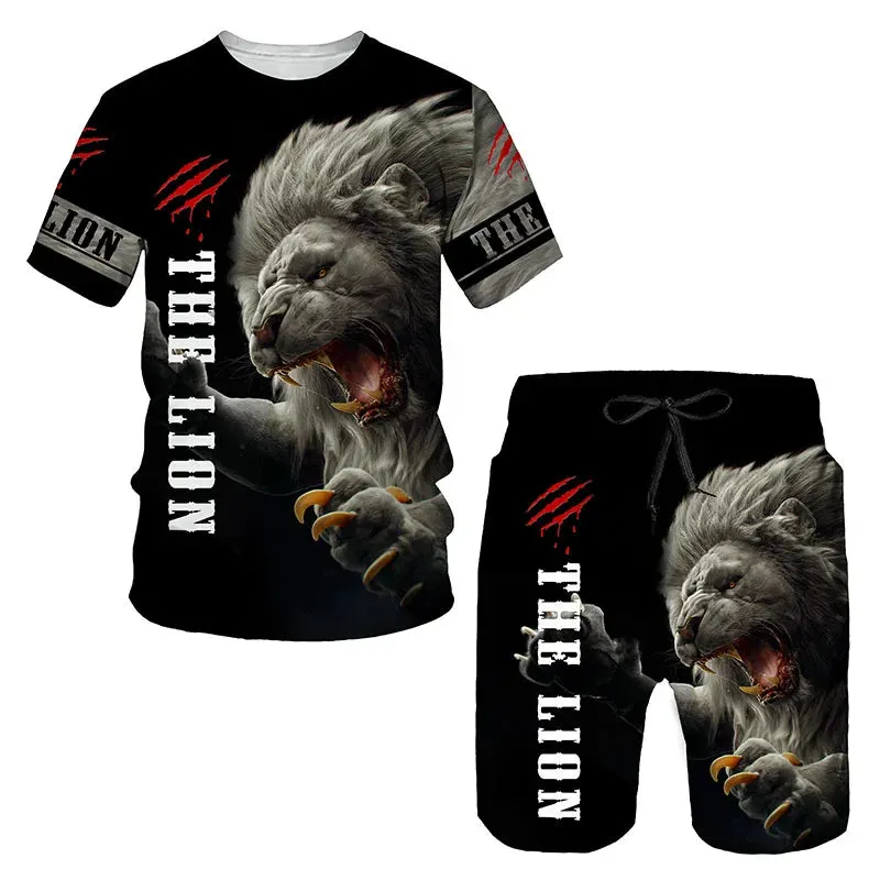 Ferocious Lion Summer Tracksuit Set