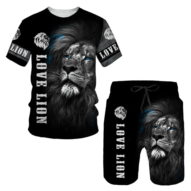 Ferocious Lion Summer Tracksuit Set