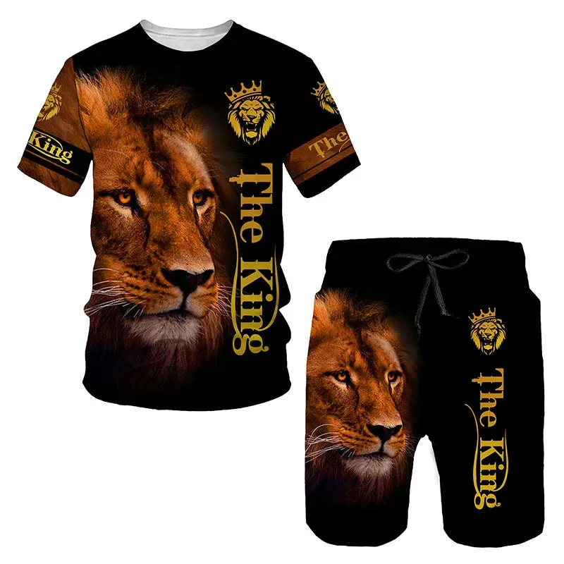 Ferocious Lion Summer Tracksuit Set