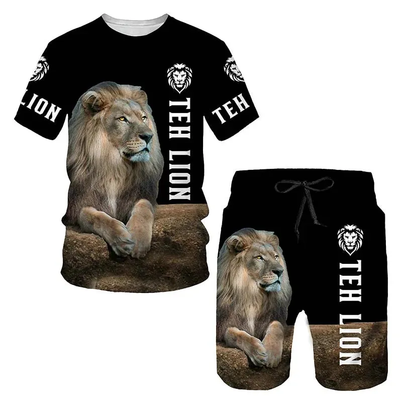 Ferocious Lion Summer Tracksuit Set
