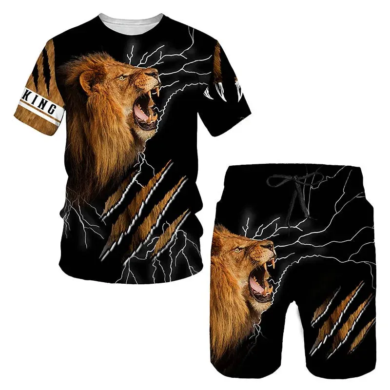 Ferocious Lion Summer Tracksuit Set