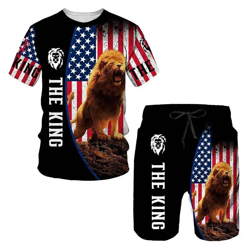 Ferocious Lion Summer Tracksuit Set