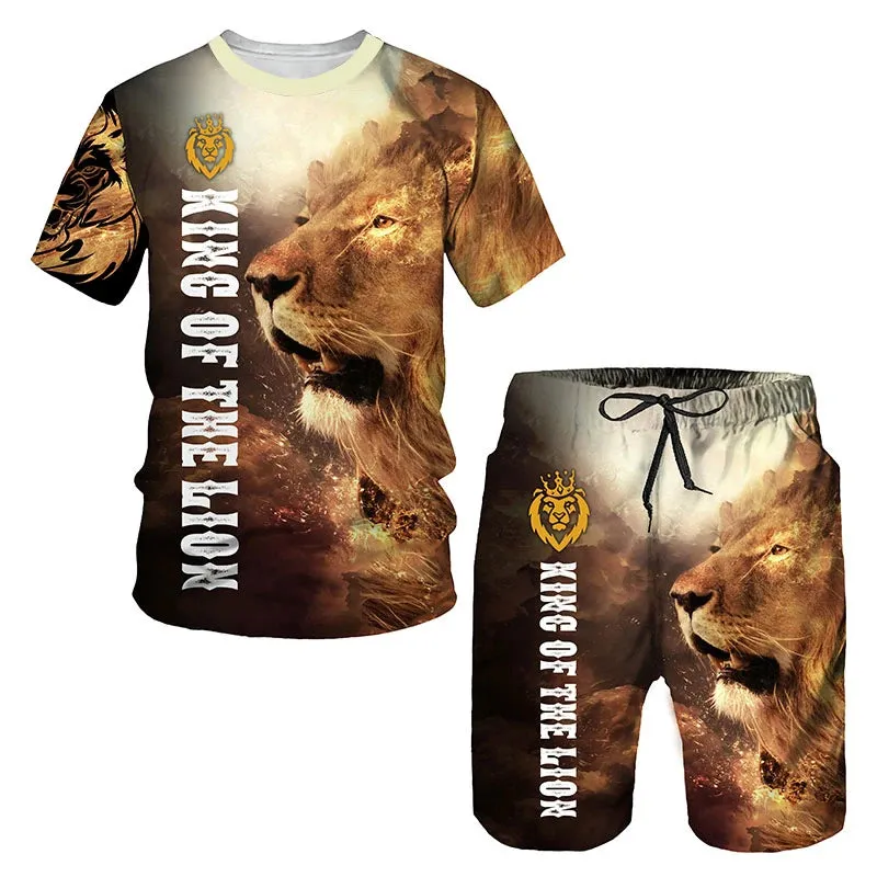 Ferocious Lion Summer Tracksuit Set