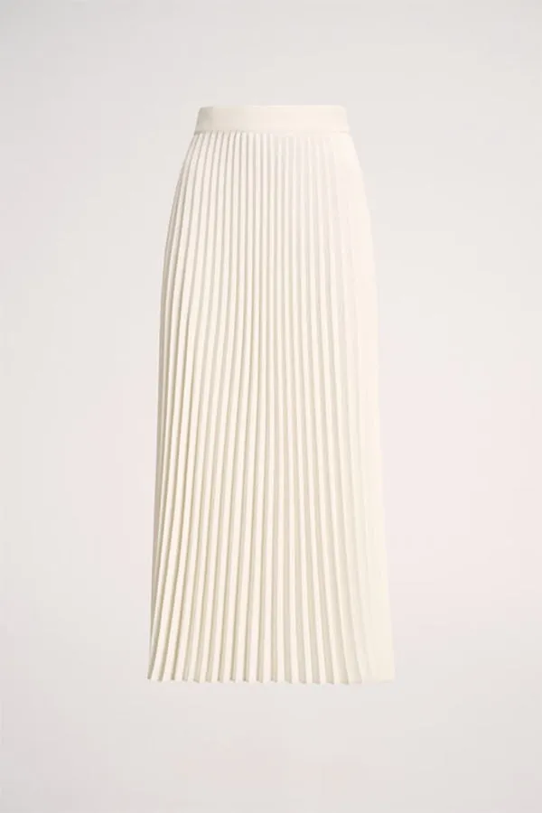 FILETTO WHITE PLEATED SKIRT