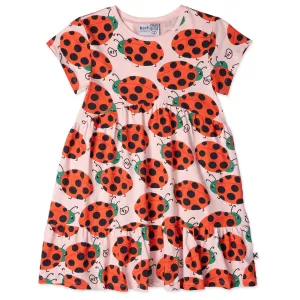 Friendly Ladybirds Dress- Pink Marle