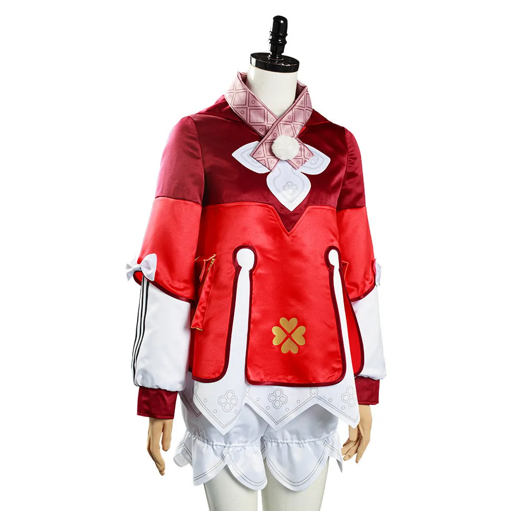 Game Genshin Impact Halloween Carnival Suit Klee Cosplay Costume Coat Hat Outfits