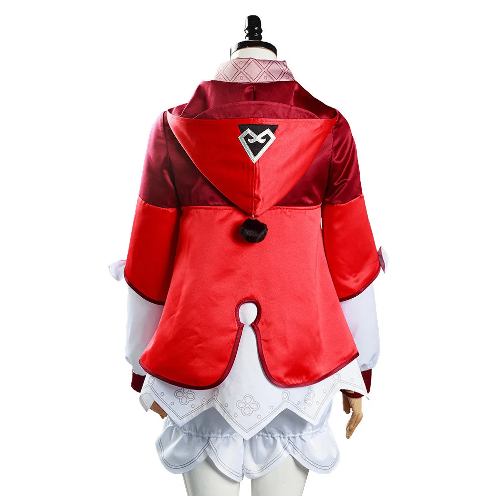 Game Genshin Impact Halloween Carnival Suit Klee Cosplay Costume Coat Hat Outfits