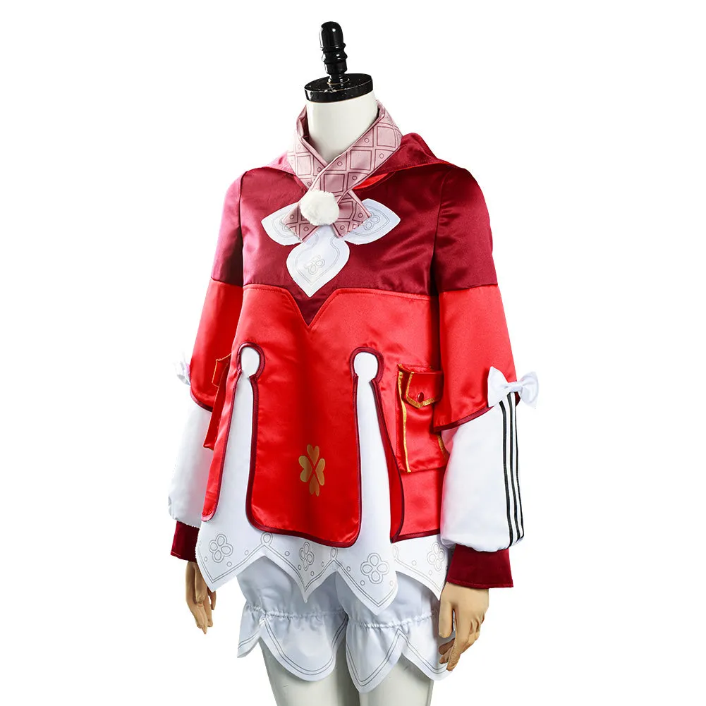 Game Genshin Impact Halloween Carnival Suit Klee Cosplay Costume Coat Hat Outfits