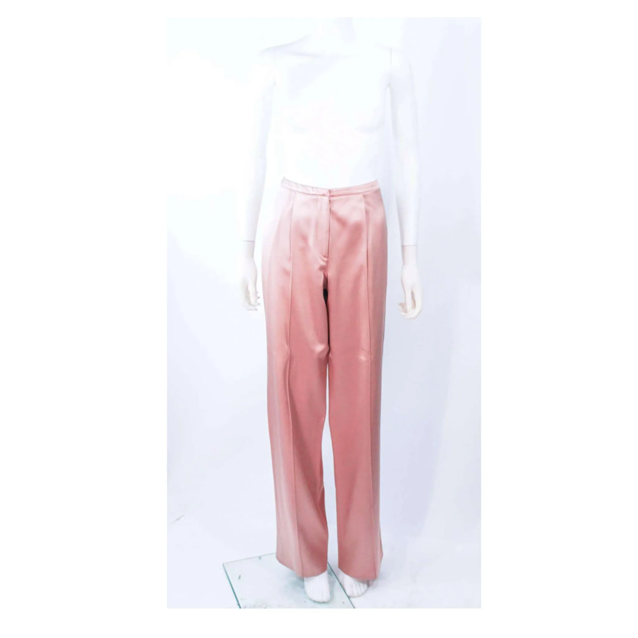 GIORGIO ARMANI Pink Mauve Silk Pant & Body Suit Size 42