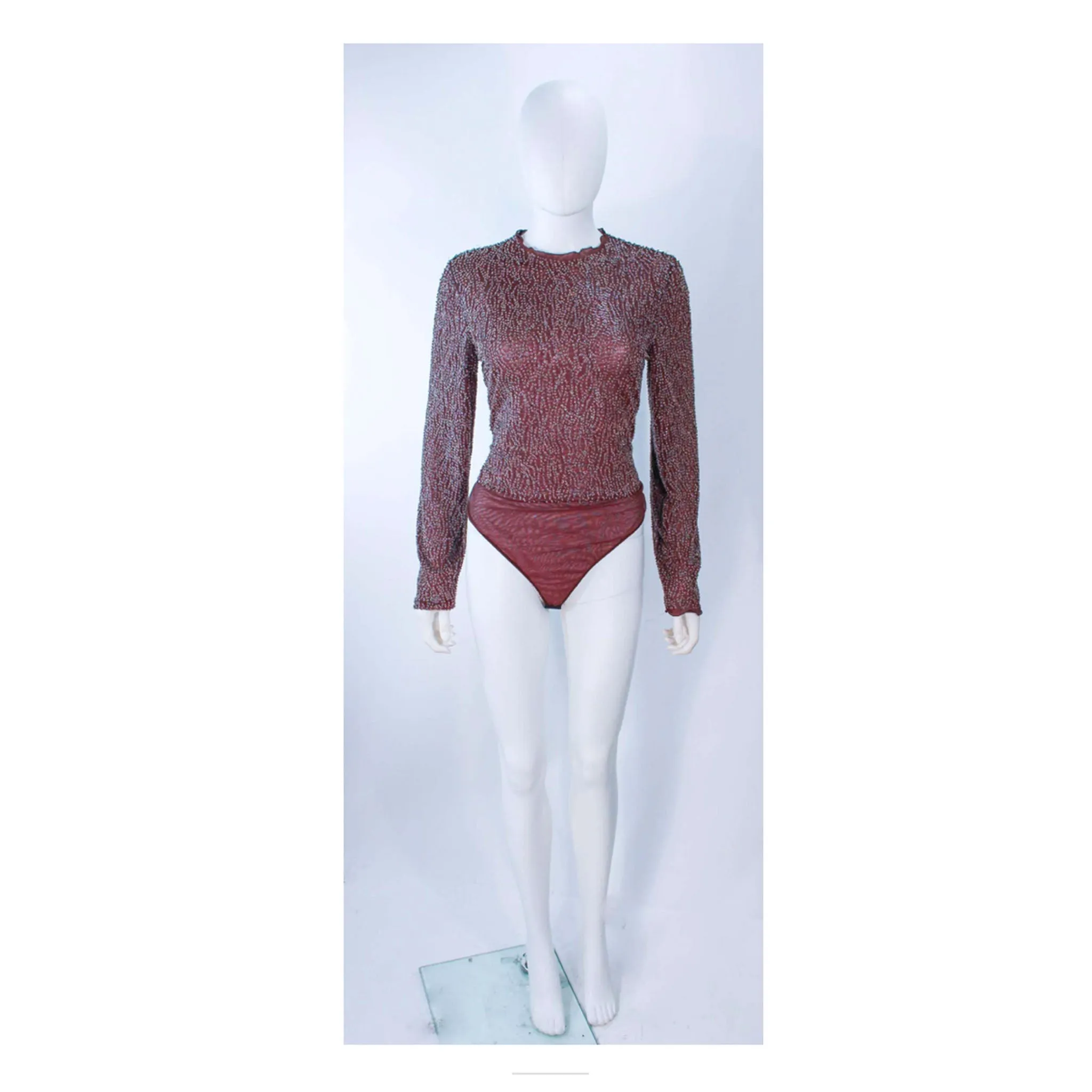 GIORGIO ARMANI Pink Mauve Silk Pant & Body Suit Size 42