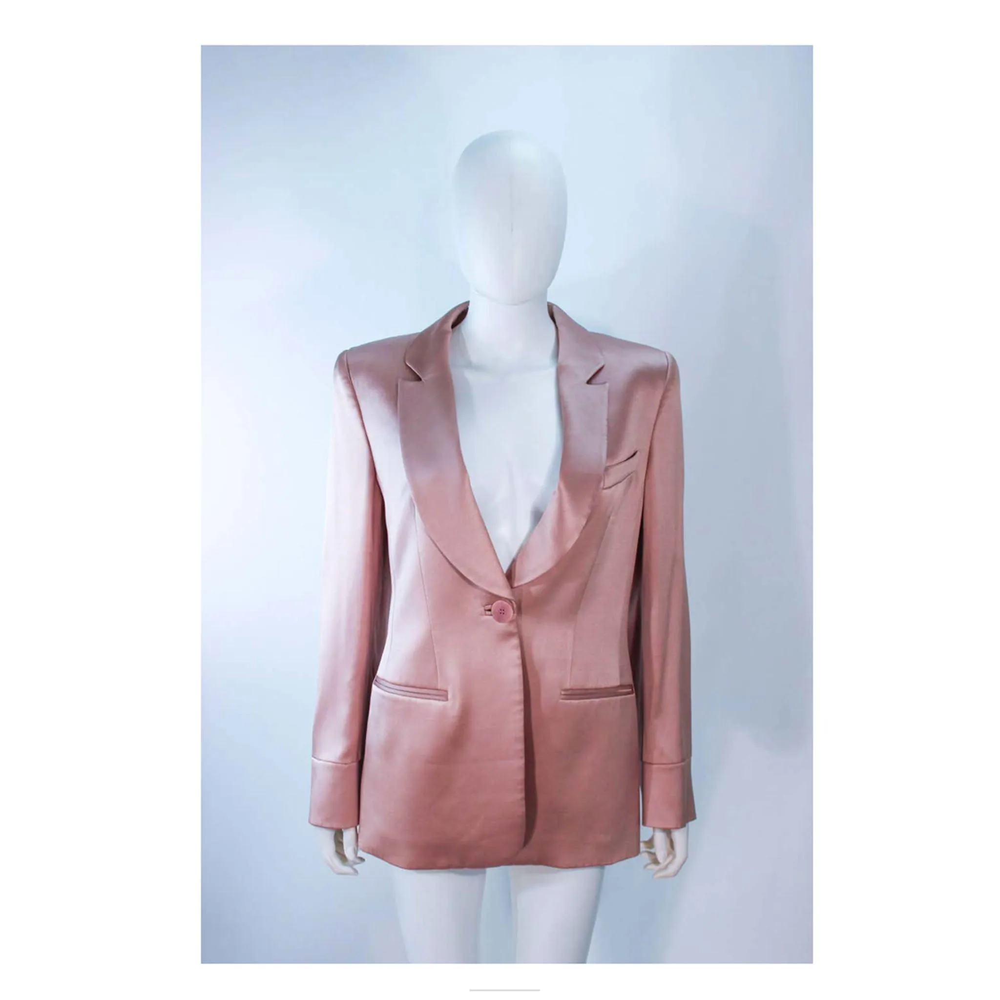 GIORGIO ARMANI Pink Mauve Silk Pant & Body Suit Size 42