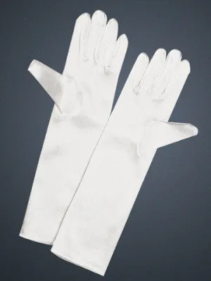 Girls Long Satin Gloves