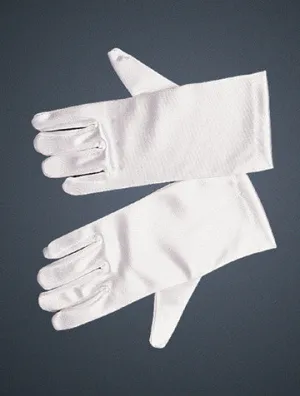 Girls Short Satin Gloves