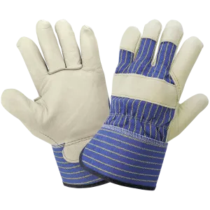 Global Glove & Safety 1900 Premium Grain Cowhide Gunn Cut Leather Palm Gloves