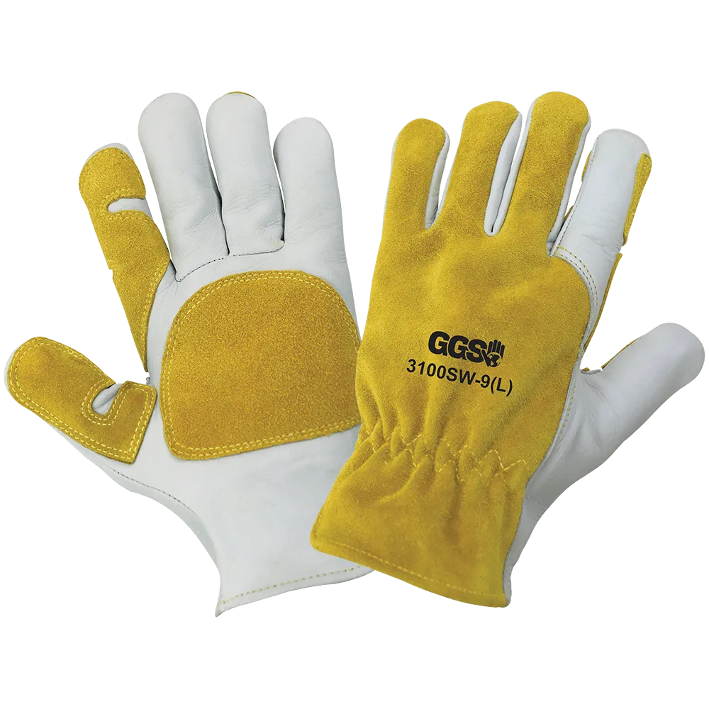Global Glove & Safety 3100SW Premium Cowhide Drivers Gloves Commonly Used for Spot Welding