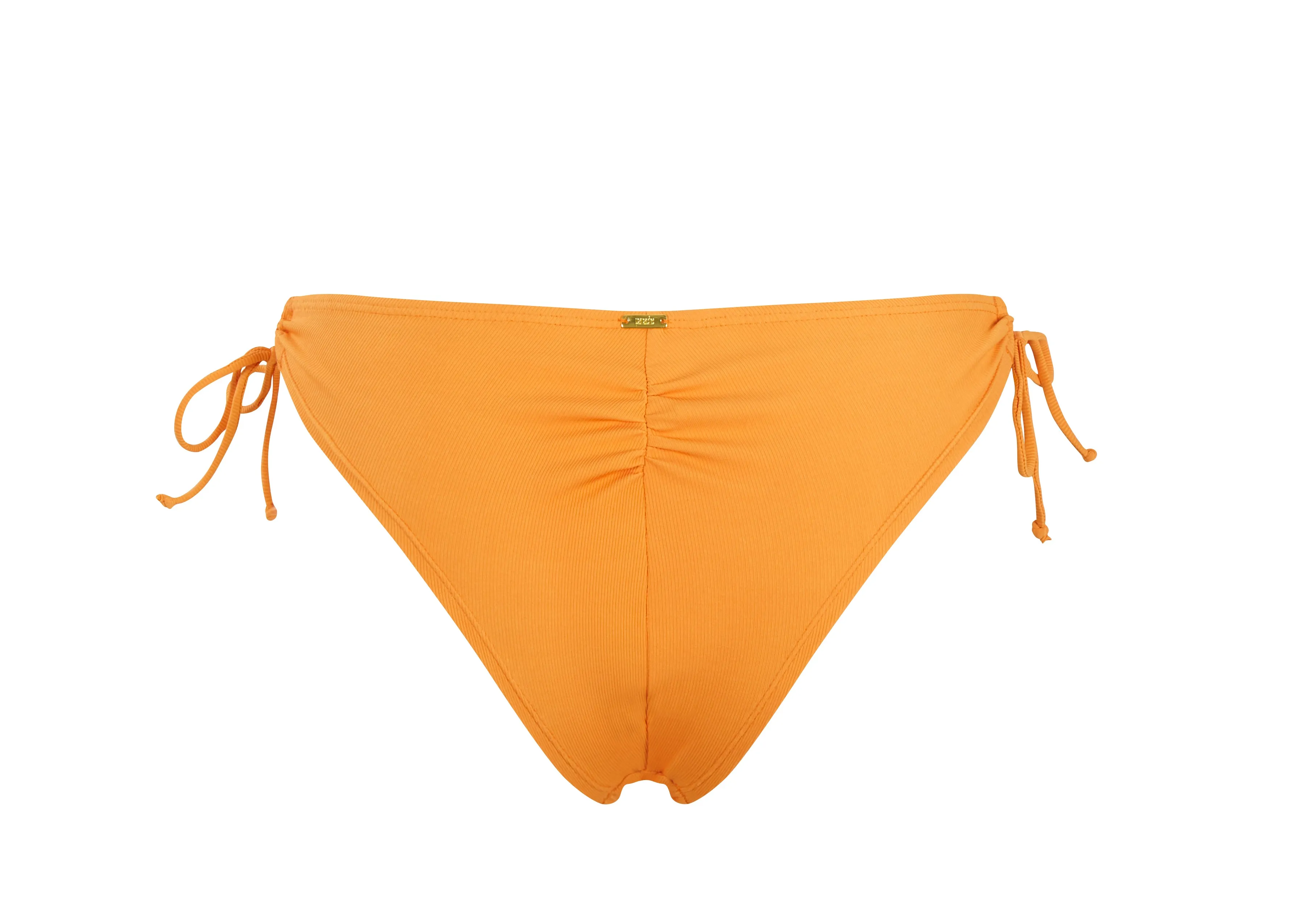 Golden Hour Tie Side Brazilian Swim Bottom - Orange Zest
