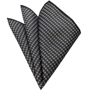 Grey White Mens Pocket Square - Premium Silk Handkerchiefs for Suits