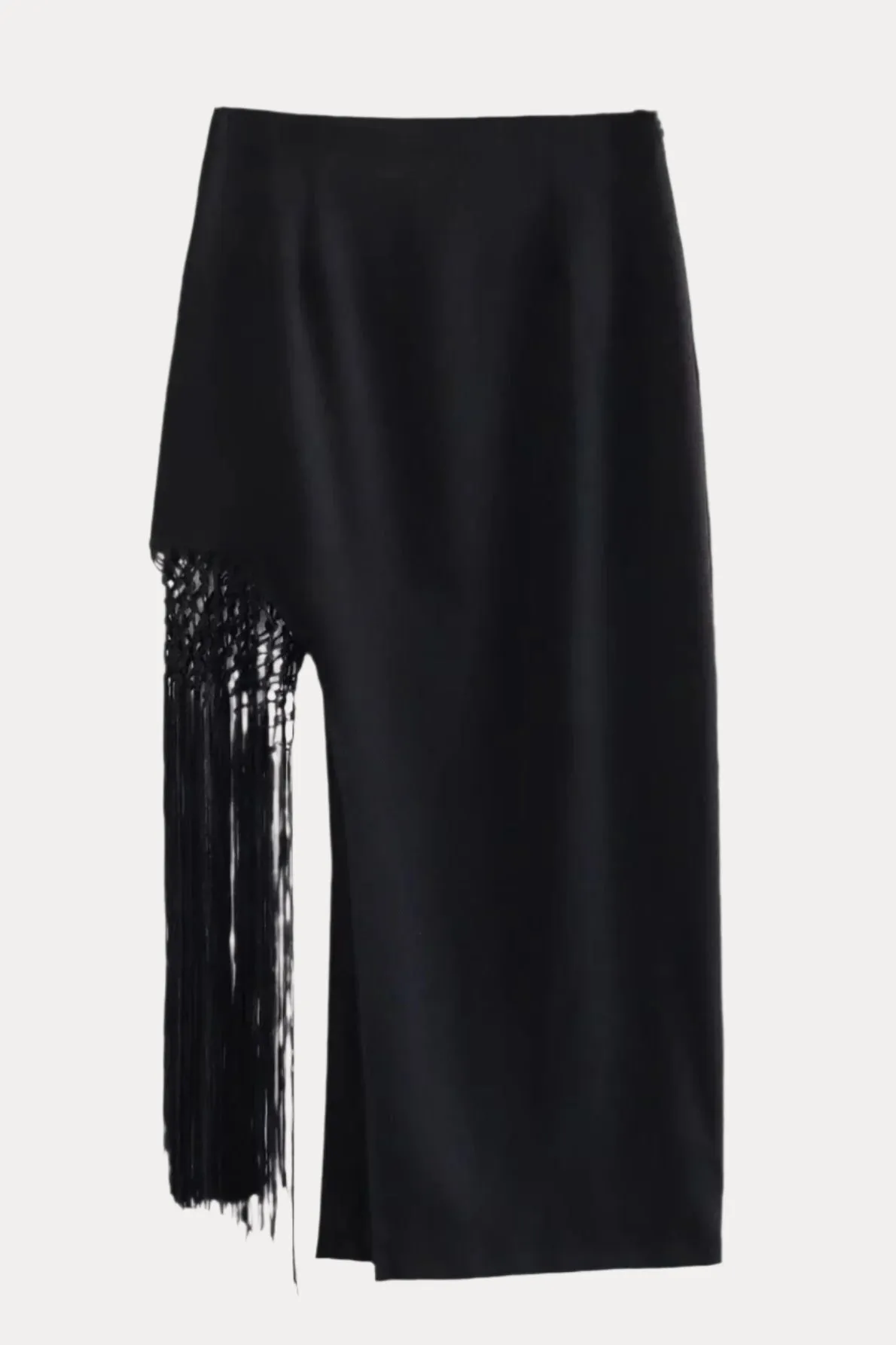 Halter neck top   tassel skirt suit