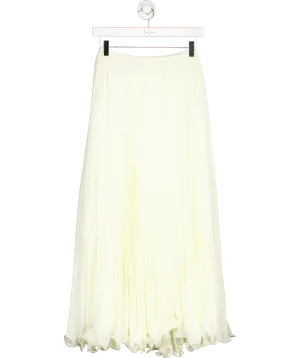 H&M Cream Plated Maxi Skirt UK S