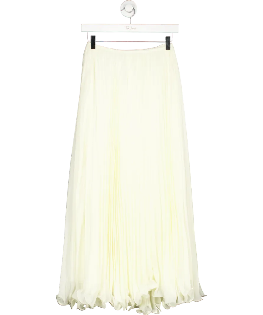 H&M Cream Plated Maxi Skirt UK S