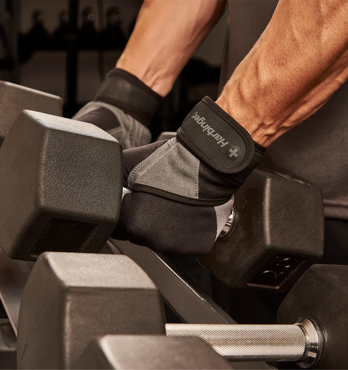Harbinger BioFlex Elite Wrist Wrap Weight Lifting Gloves - Black