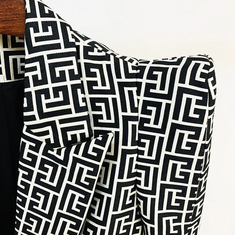 Hig Quality Pant, Blazer Shrug Plaid Geometric