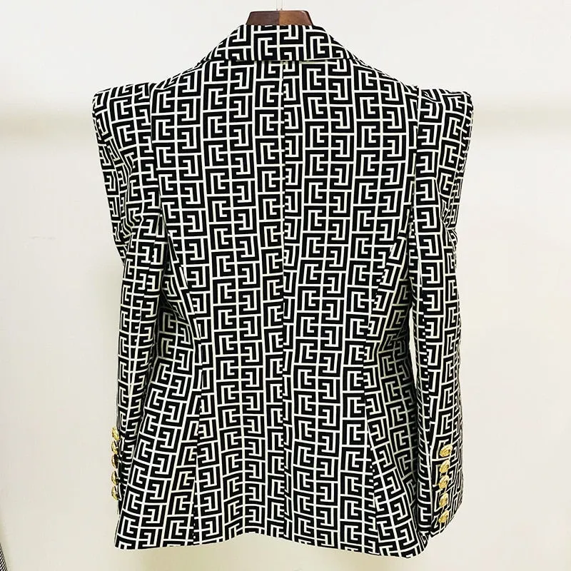 Hig Quality Pant, Blazer Shrug Plaid Geometric