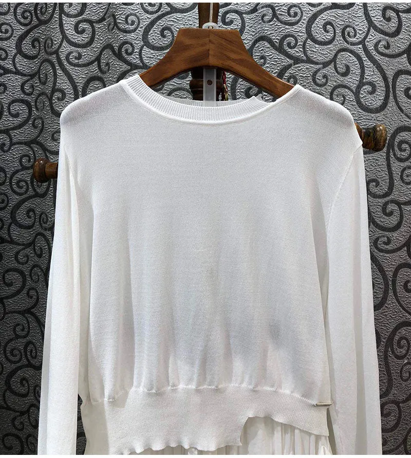 High Quality Sweater Suits 2022 Spring 2 Piece Knitted Set Women