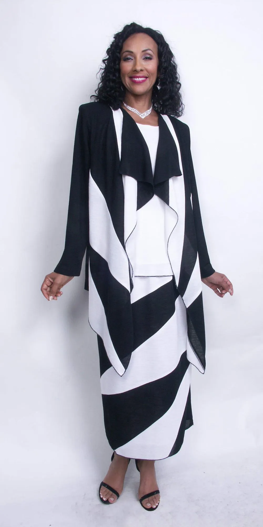 Hosanna 3566 Modest 3-Piece Tea-Length Dress Set