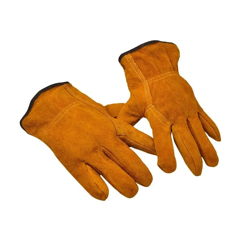 IronHide Pro Working Gloves - Premium Cowhide Safety Gloves (3, 5, or 10 Pairs)
