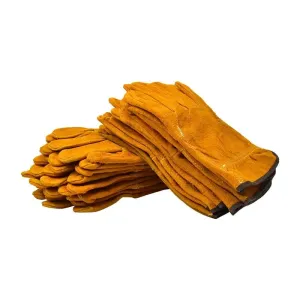 IronHide Pro Working Gloves - Premium Cowhide Safety Gloves (3, 5, or 10 Pairs)