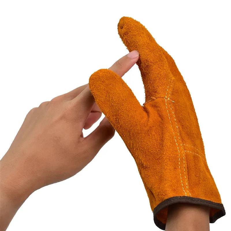 IronHide Pro Working Gloves - Premium Cowhide Safety Gloves (3, 5, or 10 Pairs)