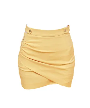 J.Jane Solid Snap Skirt (Yellow)