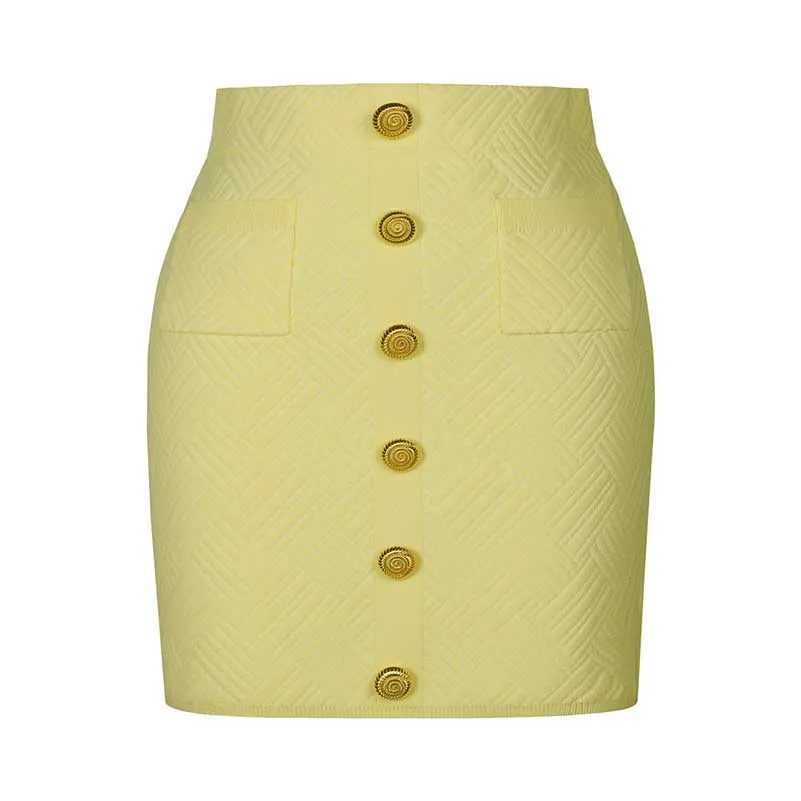 Knit Crop Top Skirt Suit Button-Up Cardigan Jacket   Mini Skirt Set