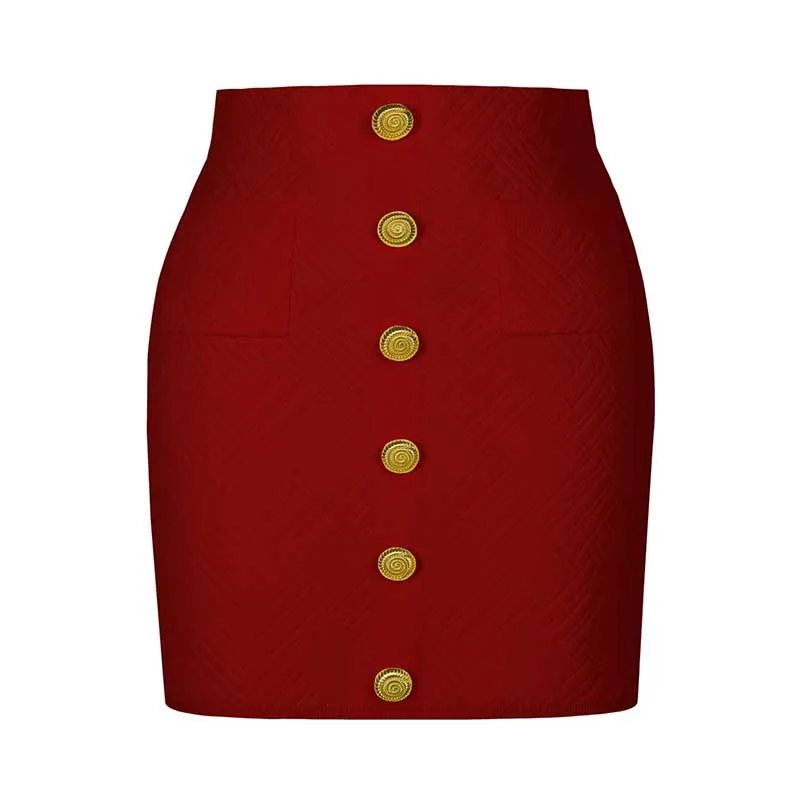 Knit Crop Top Skirt Suit Button-Up Cardigan Jacket   Mini Skirt Set