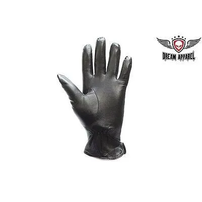 LADIES BLK FULL FINGER LINED GLOVES VERY WARM AND SOFT LEATHER GREAT PRICE