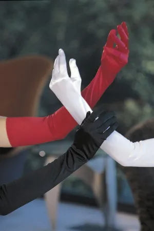 Long Satin Spandex Gloves