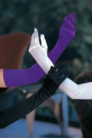 Long Satin Spandex Gloves
