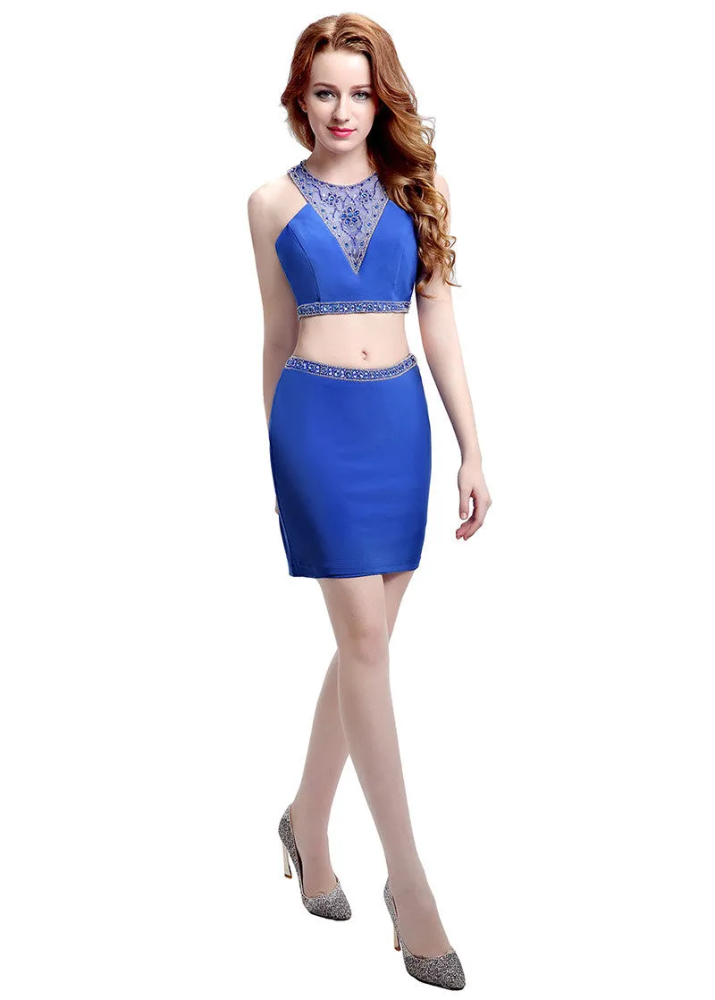 Lycra Two-piece Cocktail Dress