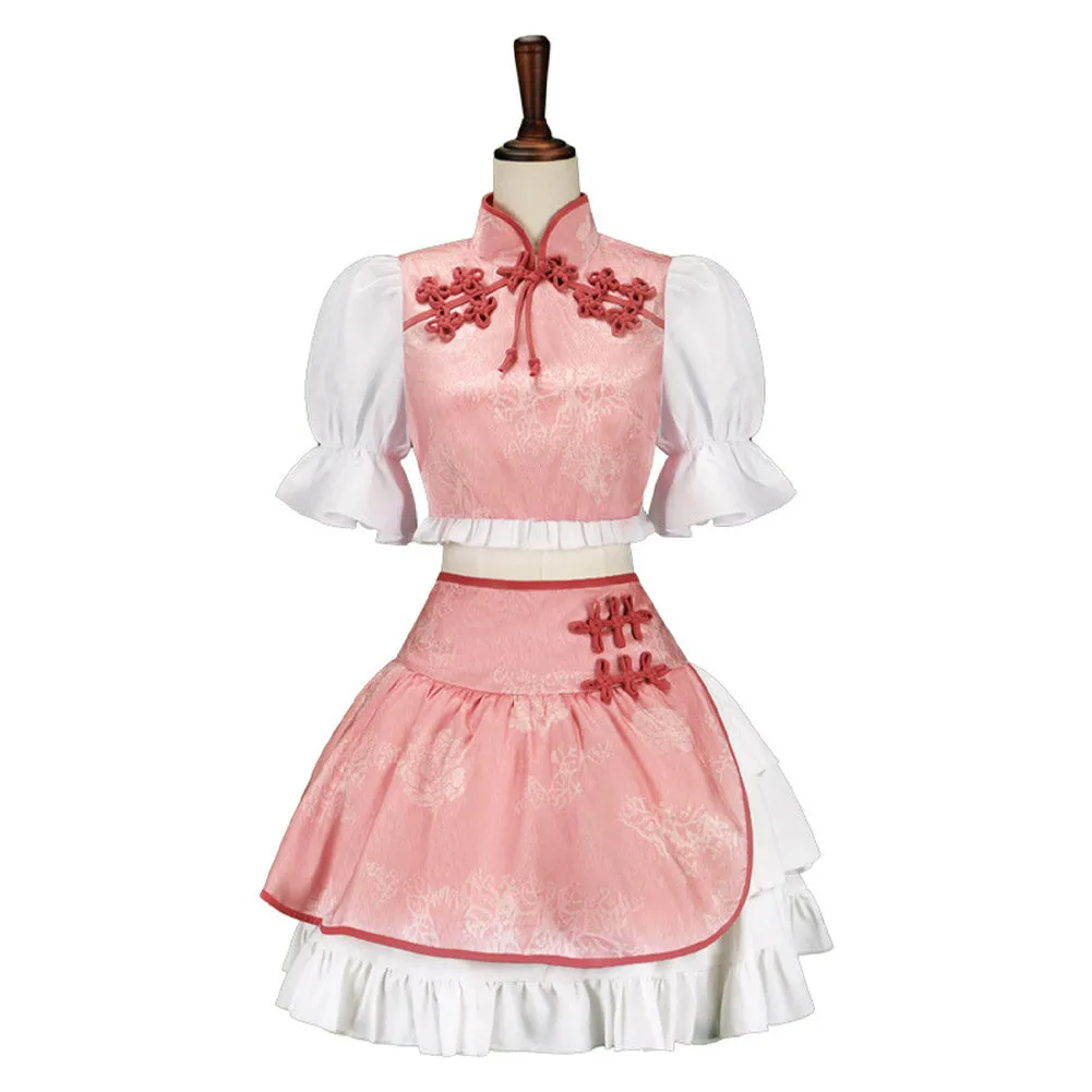 Mahou Shoujo Madoka★Magica Kaname Madoka Cosplay Cheongsam Dress Costume Outfits Halloween Carnival Suit