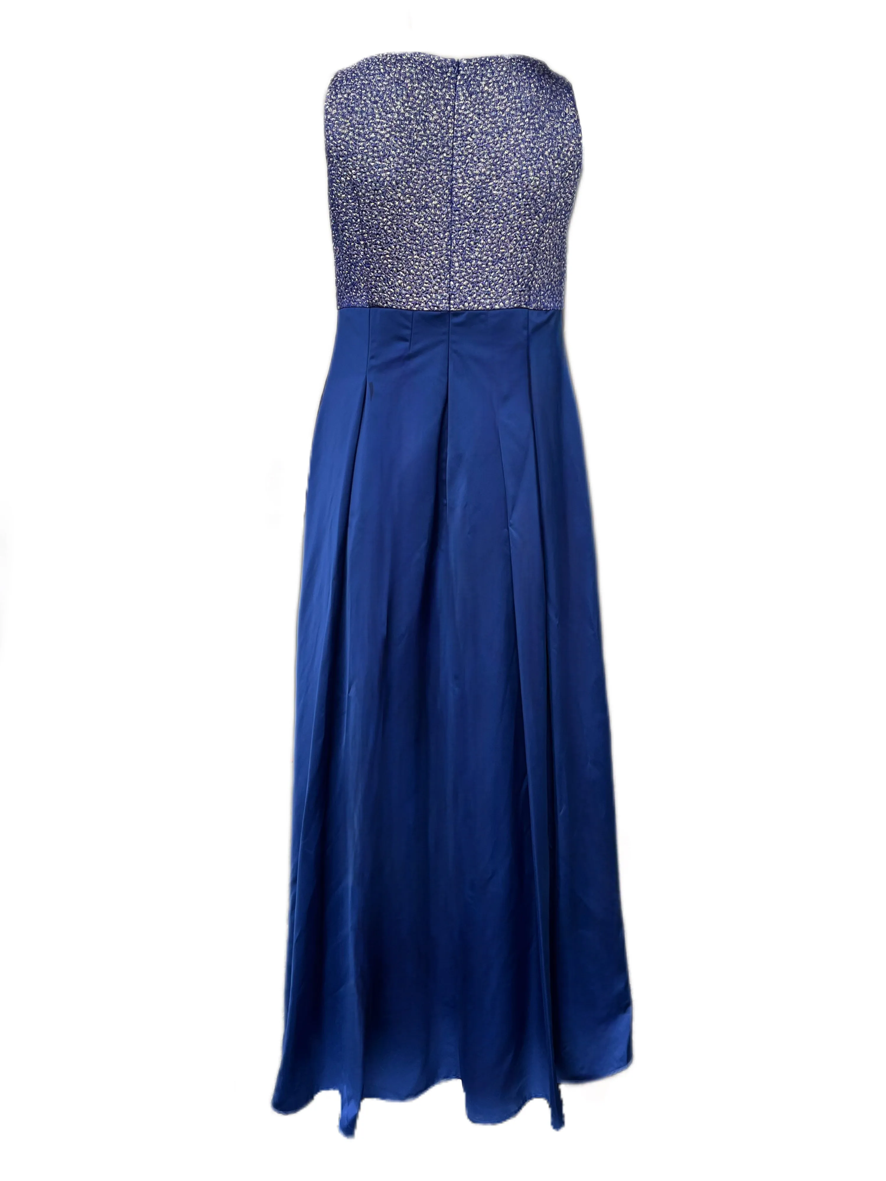 MARINA RINALDI Women's Blue Elemento Empire Waist Dress $1295 NWT