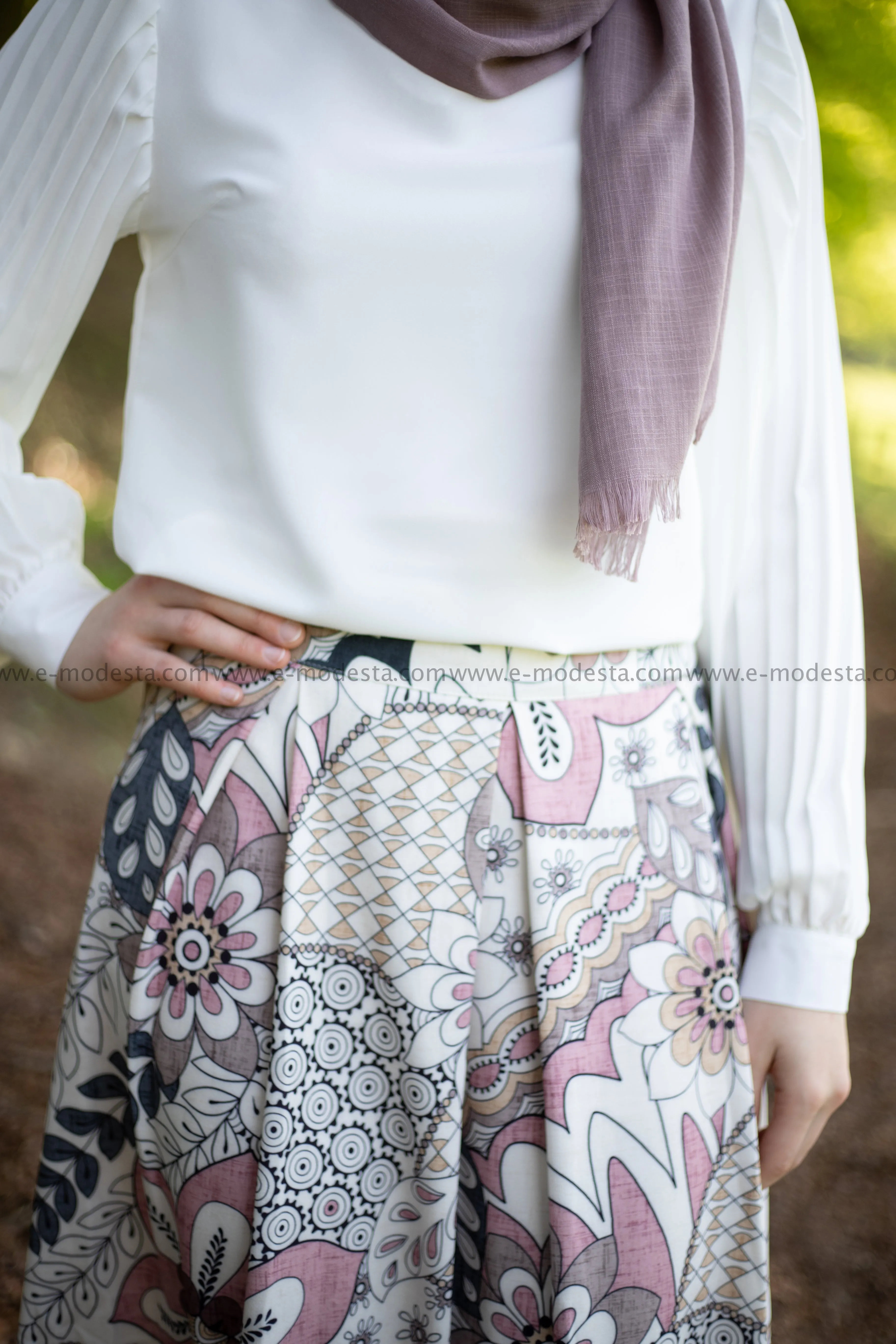 Maxi Floral Skirt | Pink & Purple | Lined from Inside