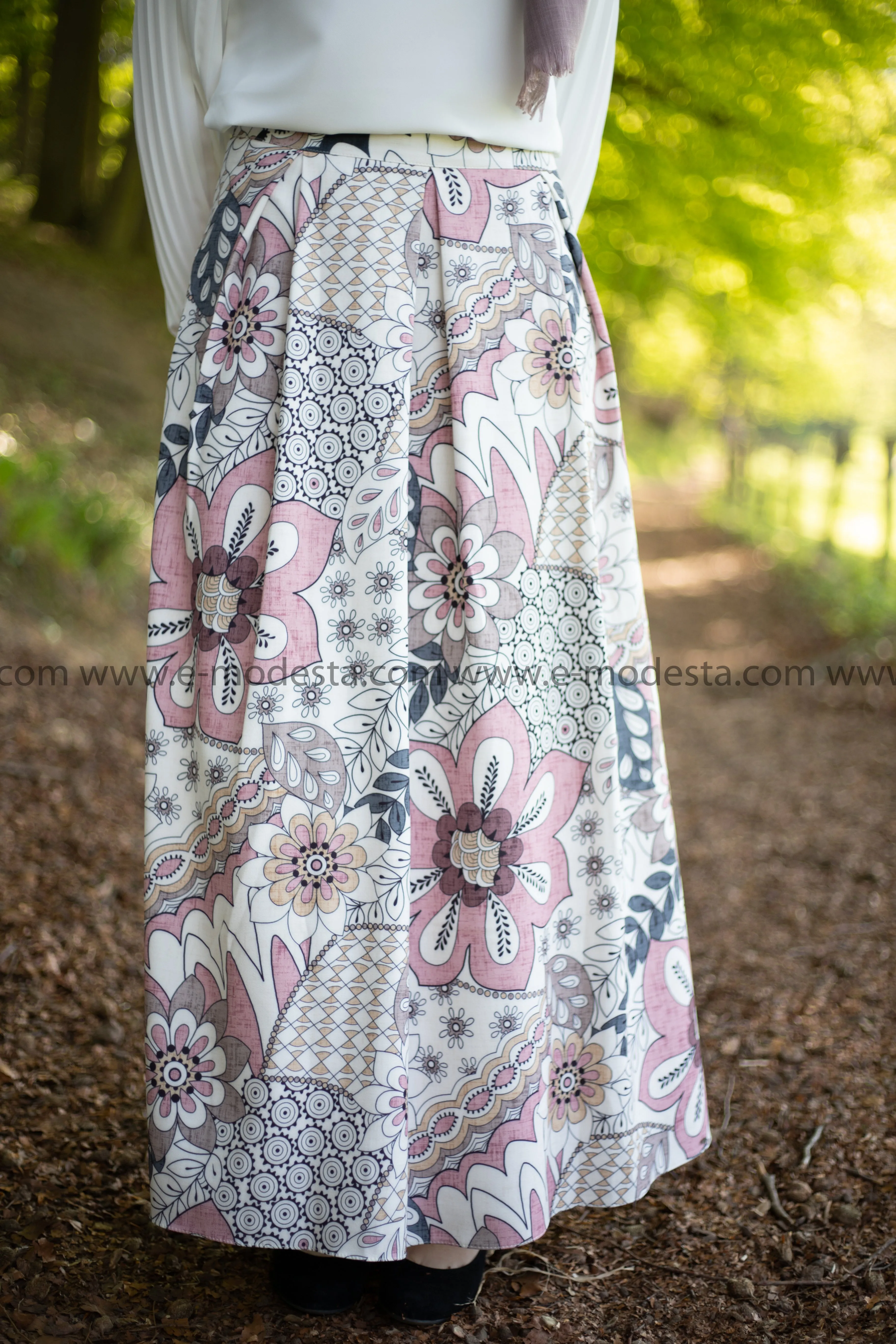Maxi Floral Skirt | Pink & Purple | Lined from Inside